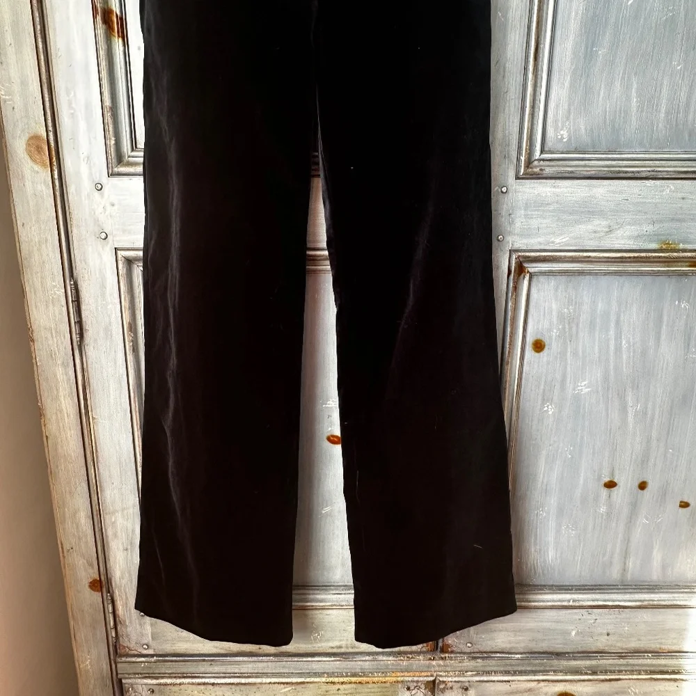 Sezane Velvet Florentine Trousers in Dark Blue Size 34